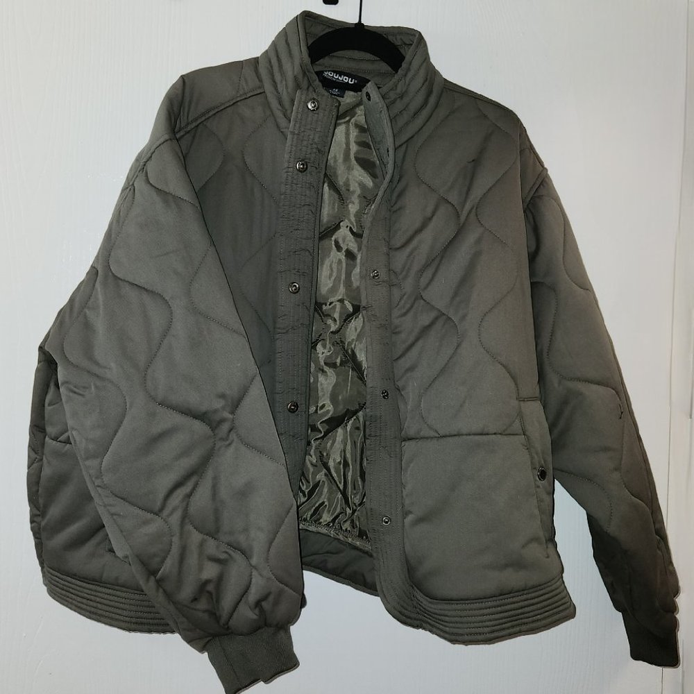 Green Quilted Jacket - Plus